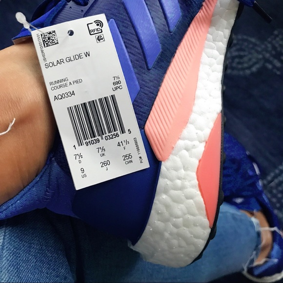 π ADIDAS SOLAR GLIDE ROYAL BLUE SNEAKERS! - Picture 7 of 8